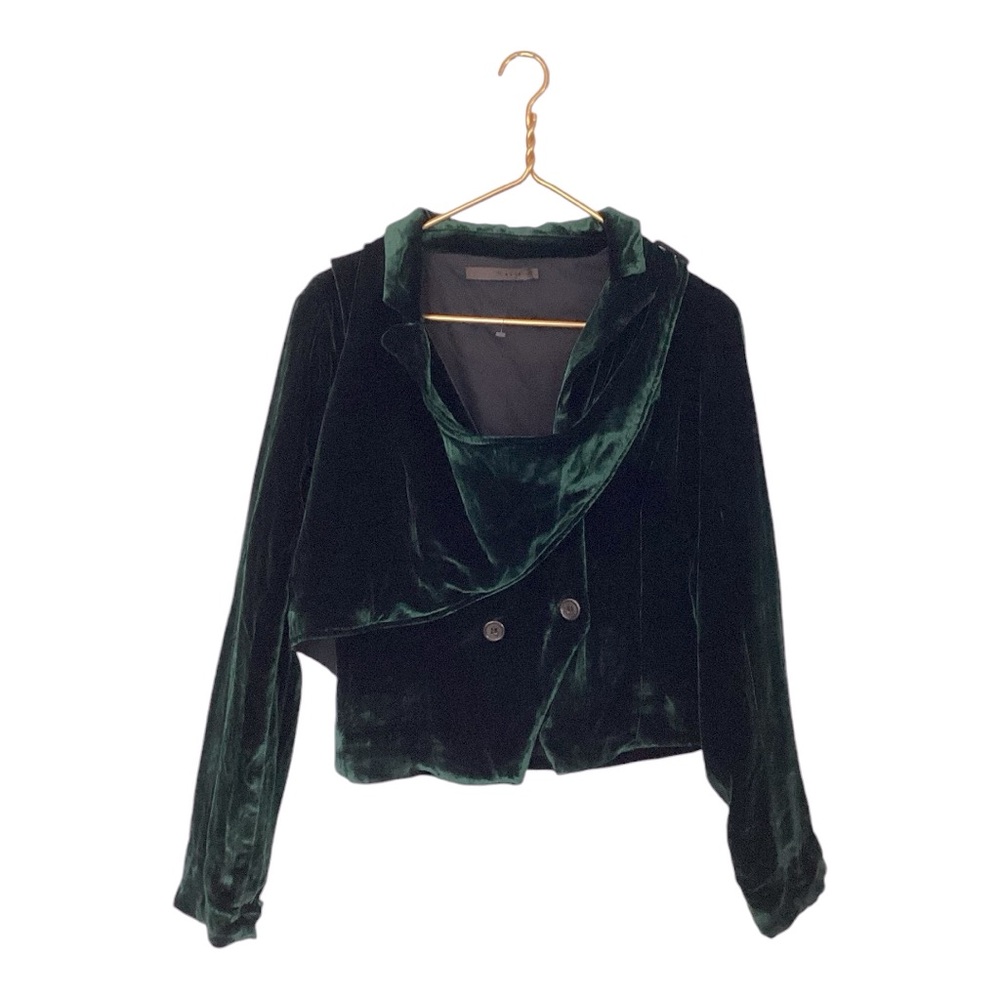 Nickolas K Dark Green Velvet Jacket